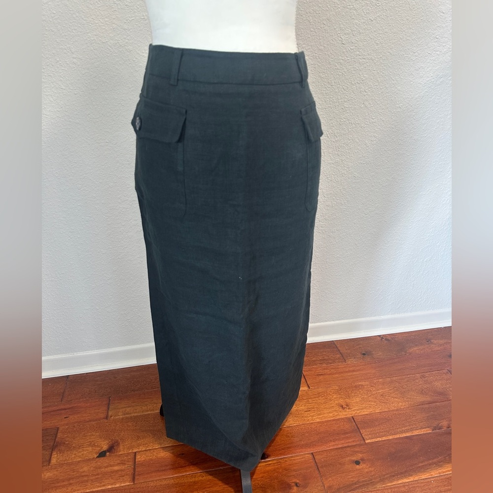Ralph Lauren Linen Maxi Skirt in Gray - Picture 2 of 9